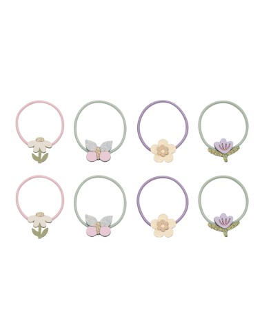 Set 8 mini pigtures flowers