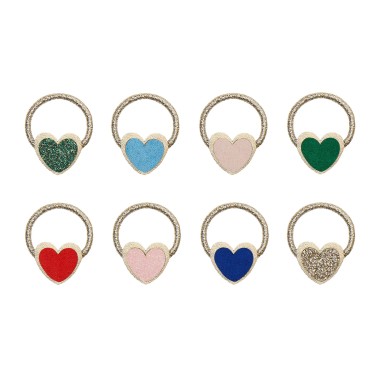 Set 8 mini codini CUORI Fasce e Codini