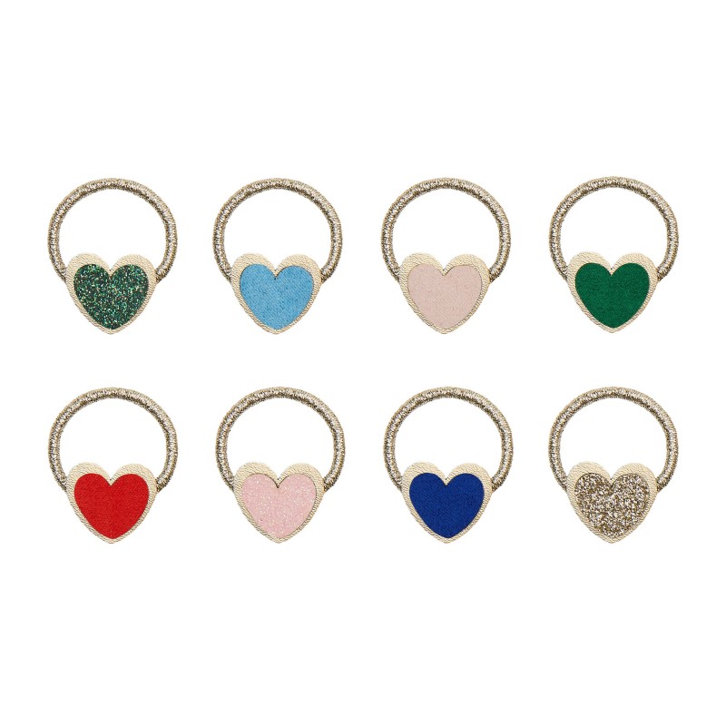 Set 8 mini codini CUORI Fasce e Codini