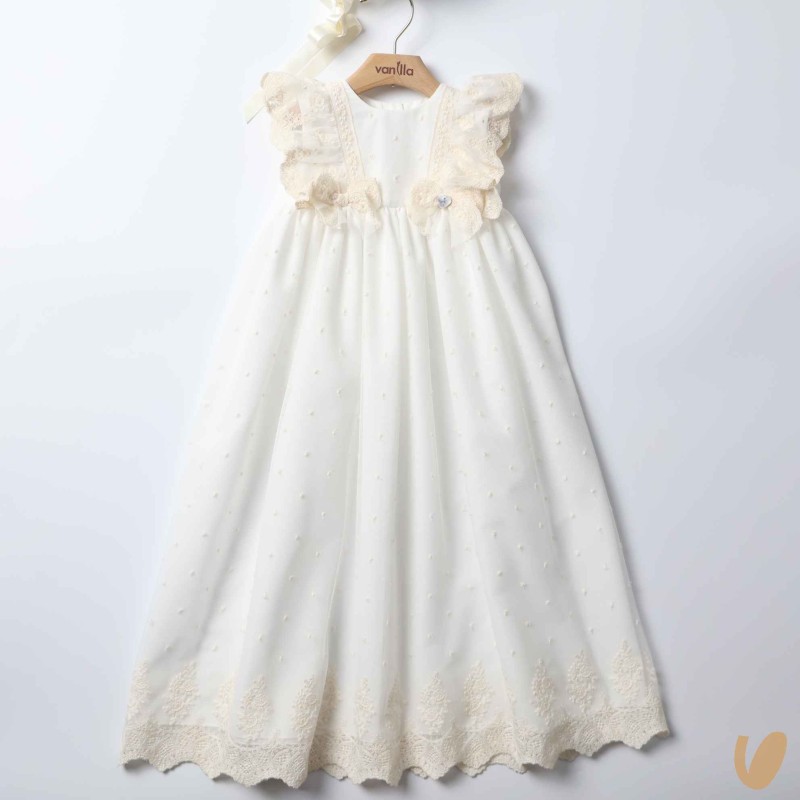 Abito lungo e cuffia battesimale Battesimo