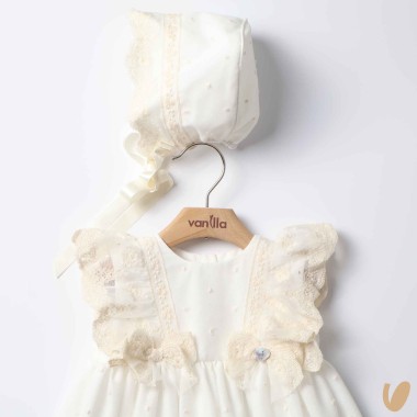 Abito lungo e cuffia battesimale Battesimo