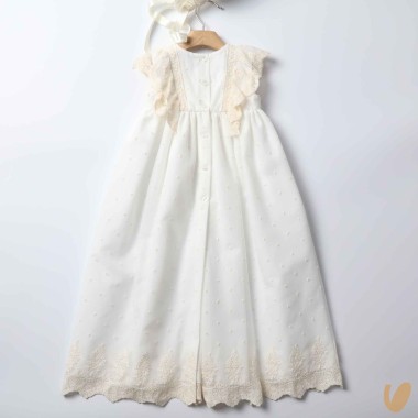 Abito lungo e cuffia battesimale Battesimo