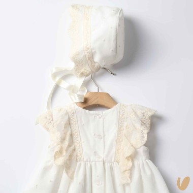 Abito lungo e cuffia battesimale Battesimo