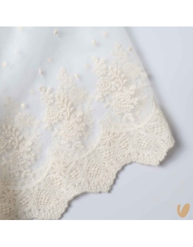 Tulle and macramé cape