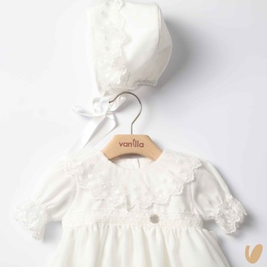 Abito lungo e cuffia battesimale Battesimo