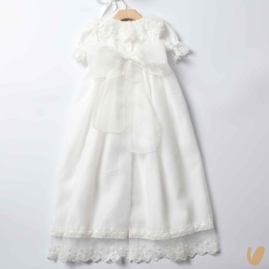 Abito lungo e cuffia battesimale Battesimo