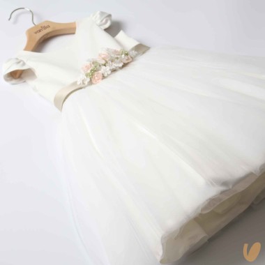 Abito cerimonia manica petalo Damina