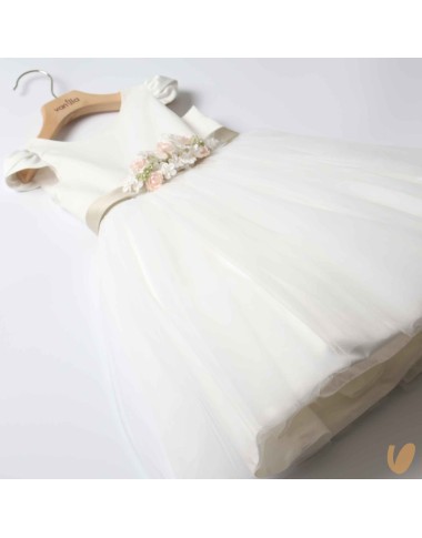 Abito cerimonia manica petalo Damina