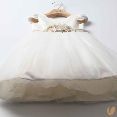 Abito cerimonia manica petalo Damina