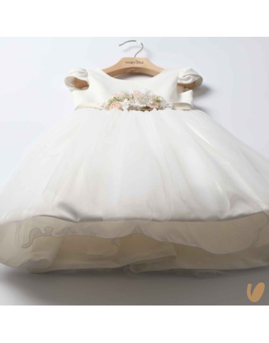 Petal sleeve ceremony dress