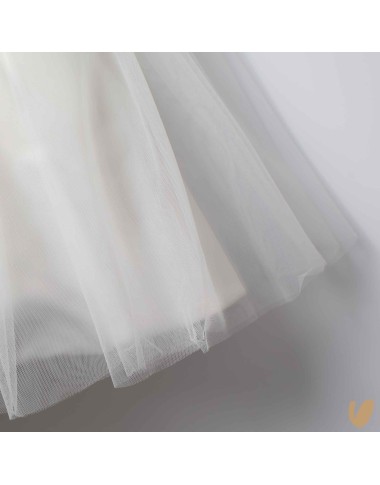 Petal sleeve ceremony dress
