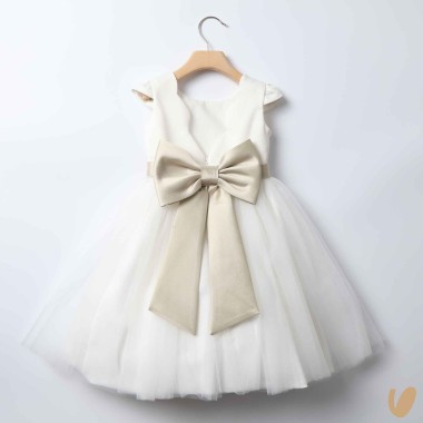 Abito cerimonia manica petalo Damina