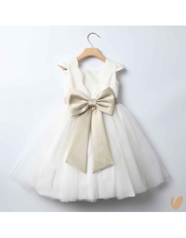 Petal sleeve ceremony dress