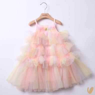Abito in tulle arcobaleno Abito e Tuta