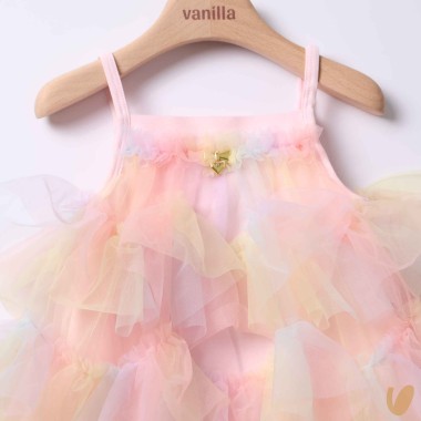 Abito in tulle arcobaleno Abito e Tuta