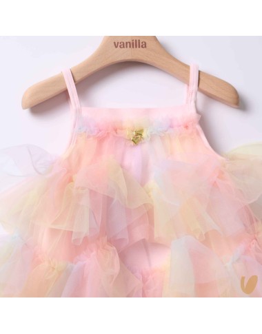 Rainbow tulle dress