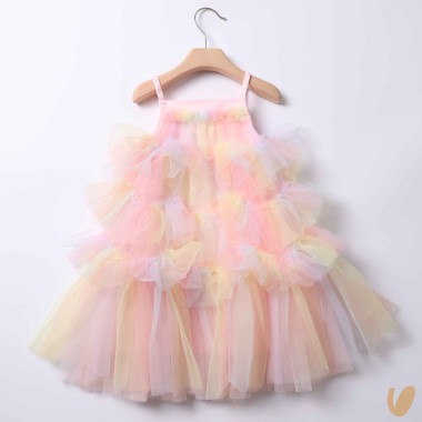 Abito in tulle arcobaleno Abito e Tuta