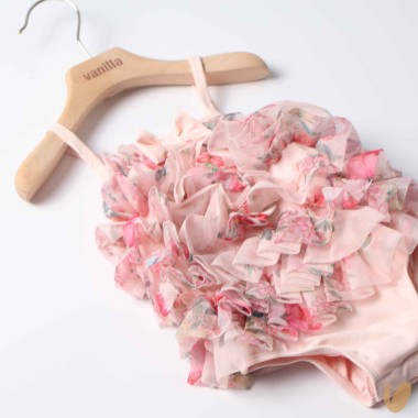 Costume da bagno tulle fiori Mare