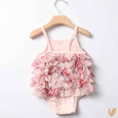 Costume da bagno tulle fiori Mare