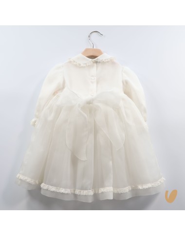 Hand embroidered silk organza dress