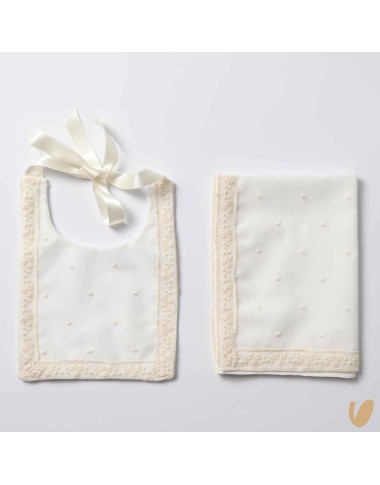 Baptism bavetta and muslin set
