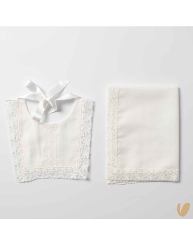 Baptism bavetta and muslin set