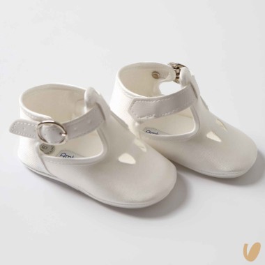 Scarpette occhielli in mikado Culla LUI 15/20