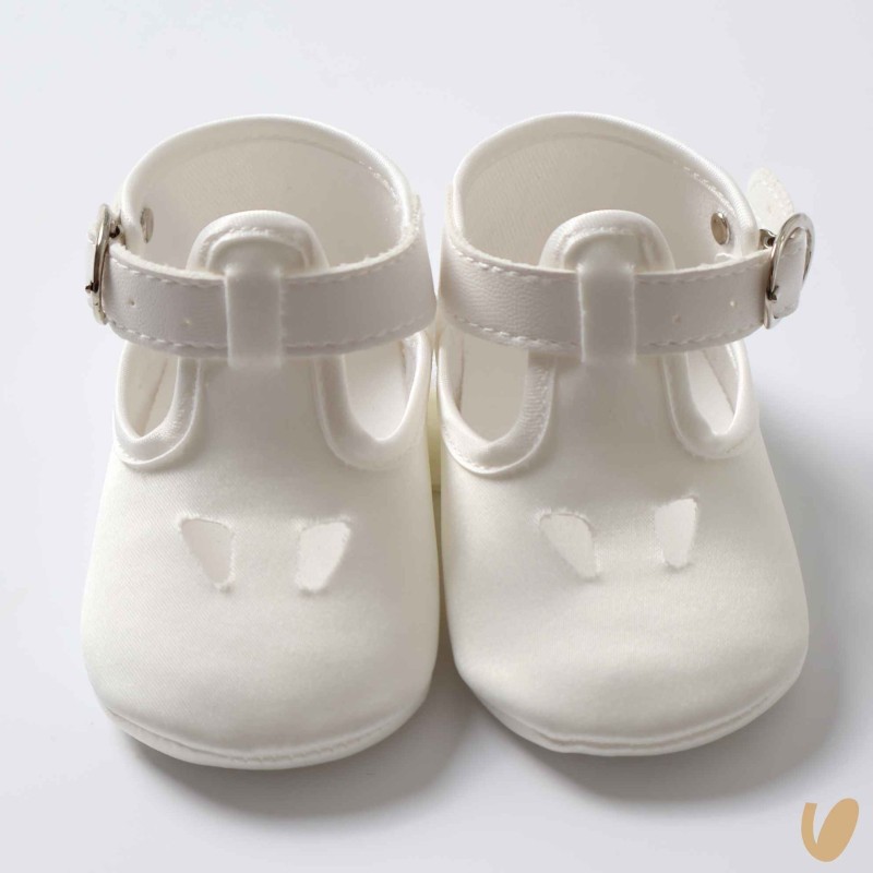 Scarpette occhielli in satin Culla LUI 15/20