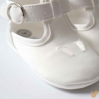 Scarpette occhielli in satin Culla LUI 15/20