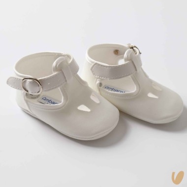 Scarpette occhielli in satin Culla LUI 15/20