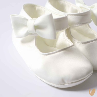 Scarpina satin fiocco Culla LEI 15/20