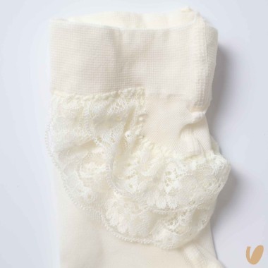 Collant in tulle con pizzo Cardigan e Accessori