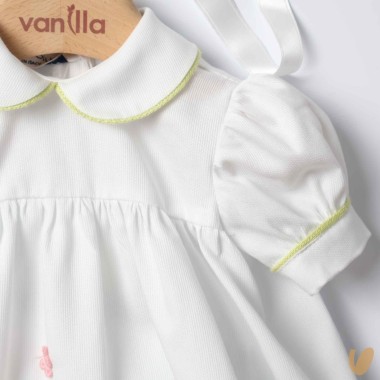 Completo nascita in piquè fiori e farfalle Set Nascita e Uscita Clinica