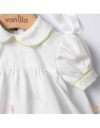 Completo nascita in piquè fiori e farfalle Set Nascita e Uscita Clinica