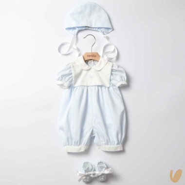 Completo nascita in piquè nodo d'amore Set Nascita e Uscita Clinica