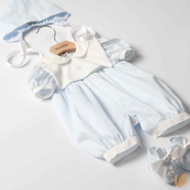 Completo nascita in piquè nodo d'amore Set Nascita e Uscita Clinica