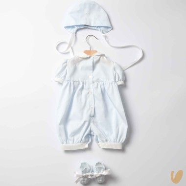 Completo nascita in piquè nodo d'amore Set Nascita e Uscita Clinica