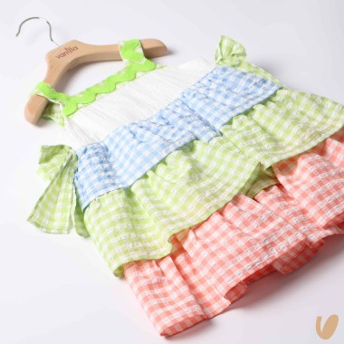 Abito balze Vichy Abito e Tuta