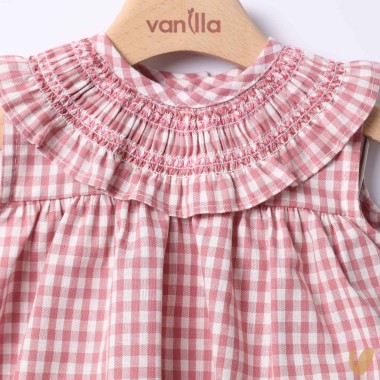 Mini Abito Vichy con culotte Abito e Tute