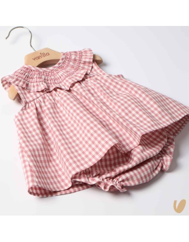 Mini Abito Vichy con culotte Abito e Tute