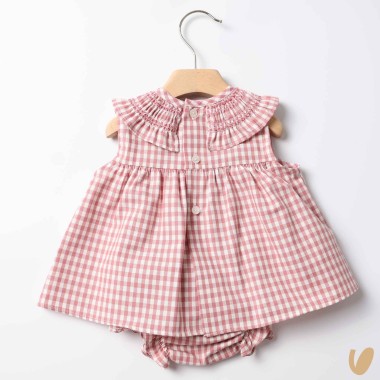 Mini Abito Vichy con culotte Abito e Tute