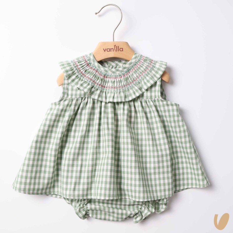 Mini Abito Vichy con culotte Abito e Tute