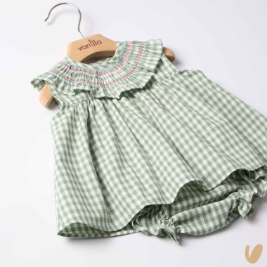Mini Abito Vichy con culotte Abito e Tute
