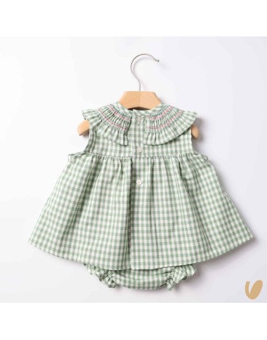 Vichy mini dress with culotte