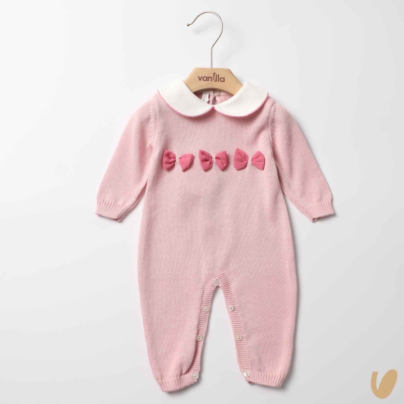 Tutina nascita in filo fiocchetti Set Nascita e Uscita Clinica