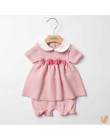 Completo in filo fiocchetti cady Set Nascita e Uscita Clinica