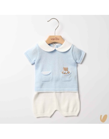 Completo nascita in filo orsetto Completo e Pagliaccetto