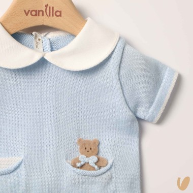 Completo nascita in filo orsetto Completo e Pagliaccetto