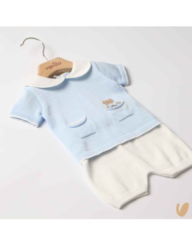 Completo nascita in filo orsetto Completo e Pagliaccetto