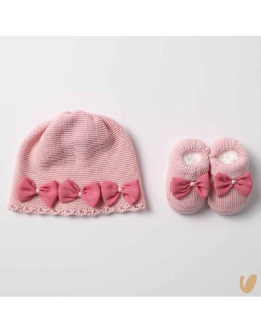 Cappello e babbucce fiocchettini Cappello e Guanti